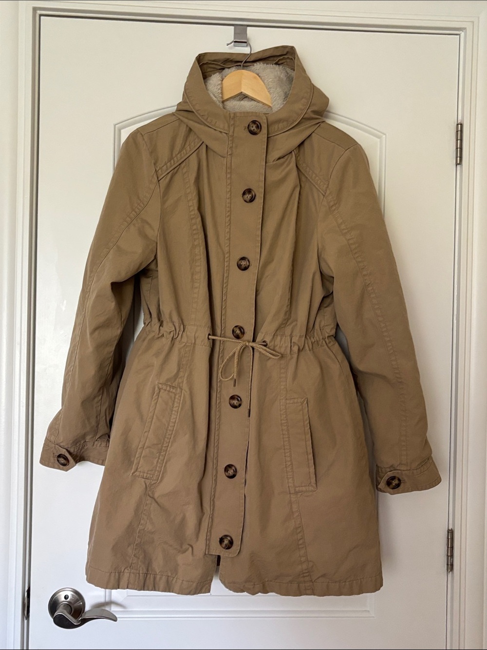 L.L.Bean Removable Fleece-Lined Hooded Parka Women’s L 272226 EUC